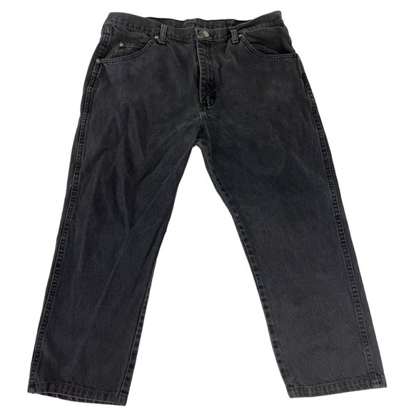 Wrangler Men's Jeans 38x29 Black 100% Cotton - Picture 1 of 7